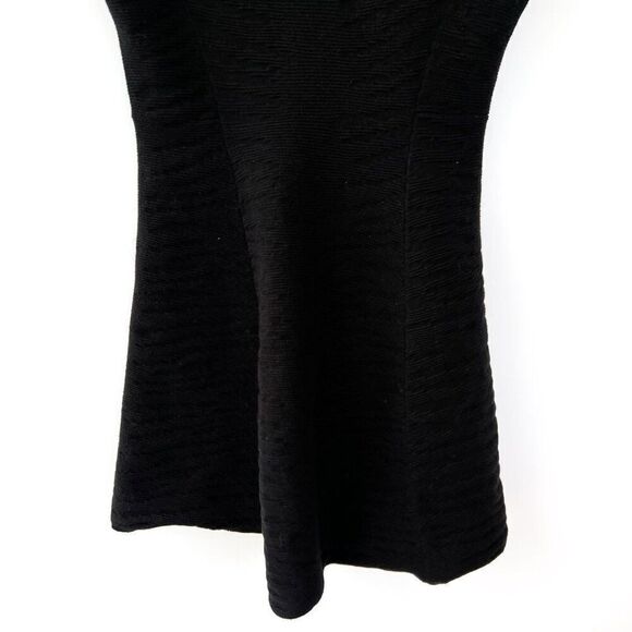 Banana Republic Black Textured Stripe Sleeveless Knit Dress Petite XS - Picture 4 of 7
